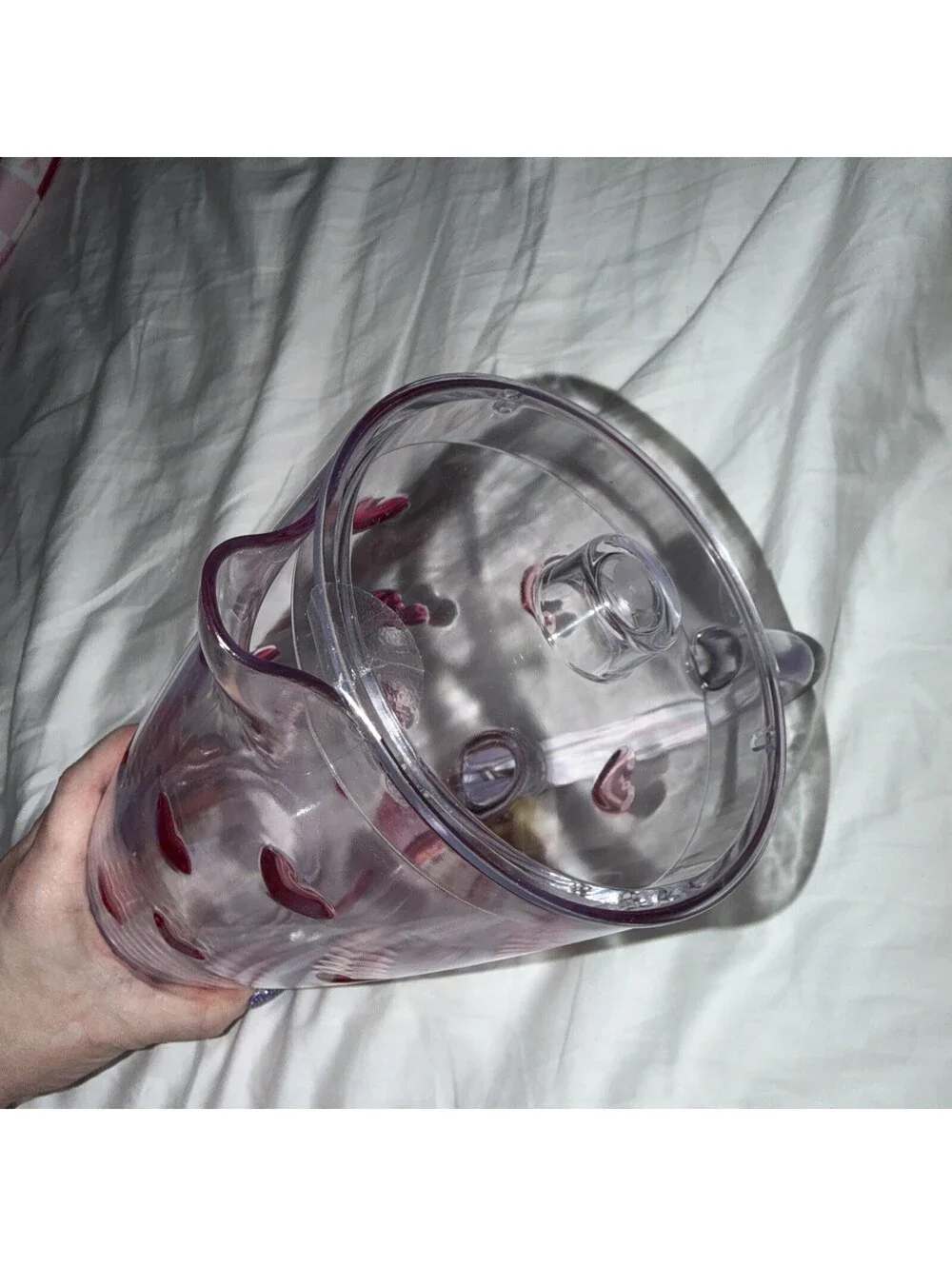 Paris Hilton Pink Hearts Acrylic Pitcher & 4 cup combo NEW
